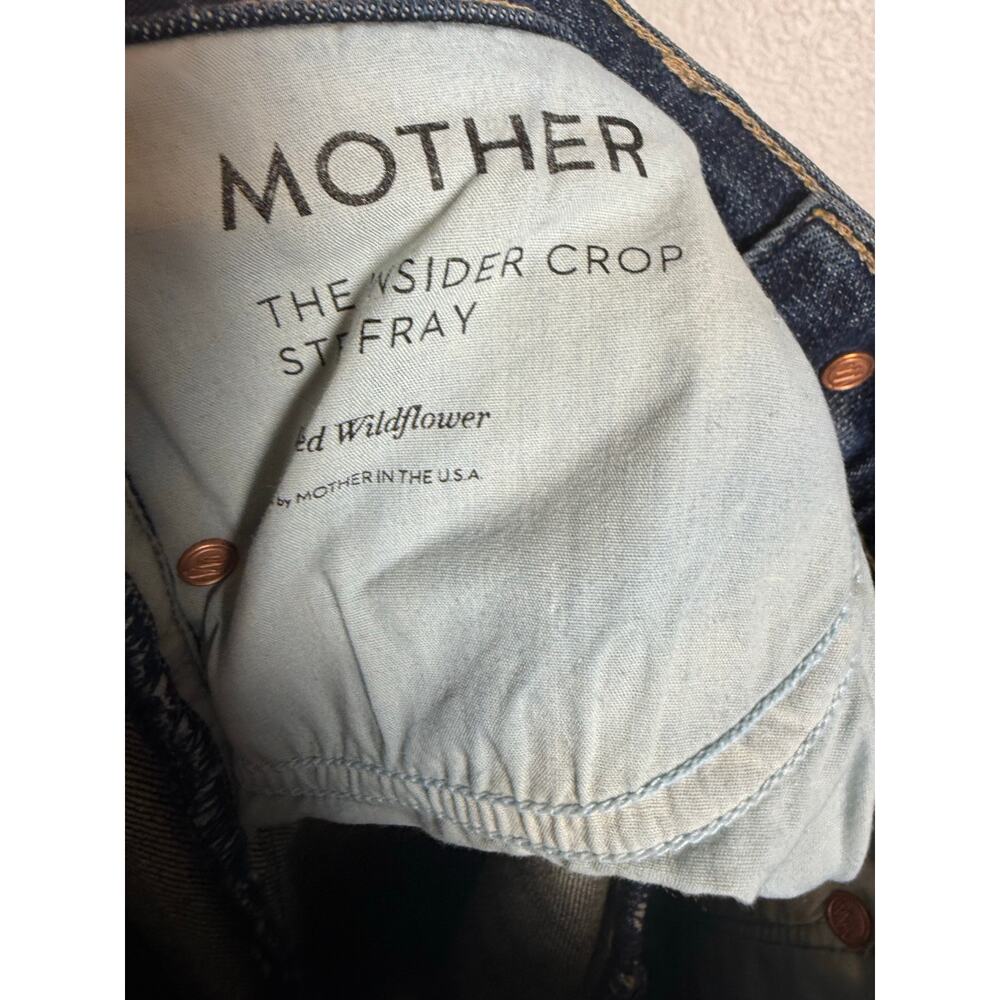 Mother Insider Crop Step Fray Distressed Wildflower Boot High Rise Jeans 26 - Picture 10 of 12